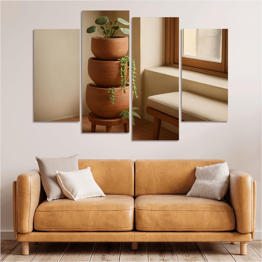 Textured Terracotta Tiered Planter art trends