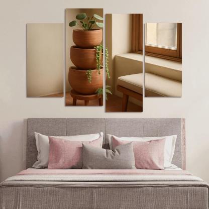 Textured Terracotta Tiered Planter art trends