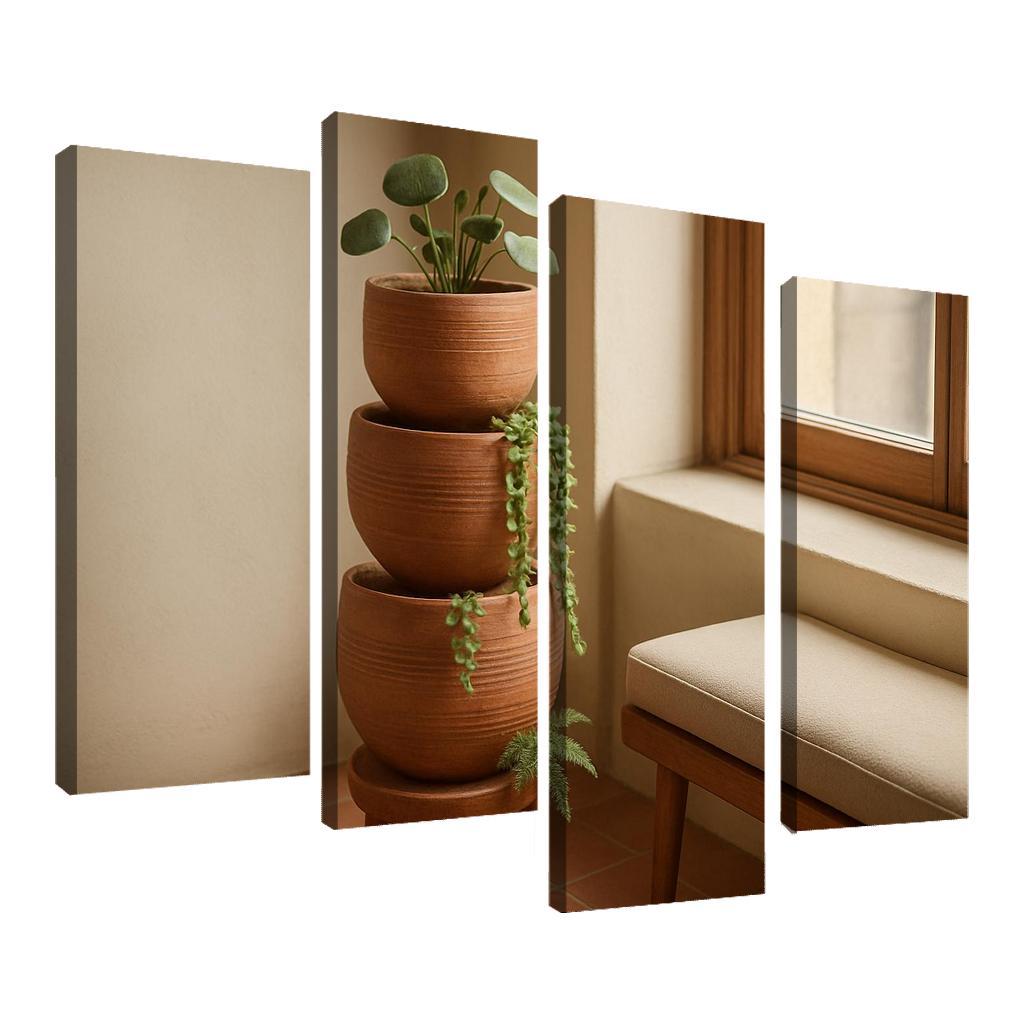 Textured Terracotta Tiered Planter art trends