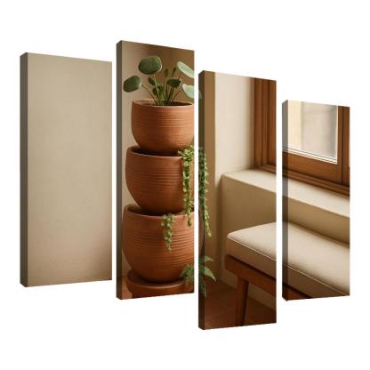 Textured Terracotta Tiered Planter art trends