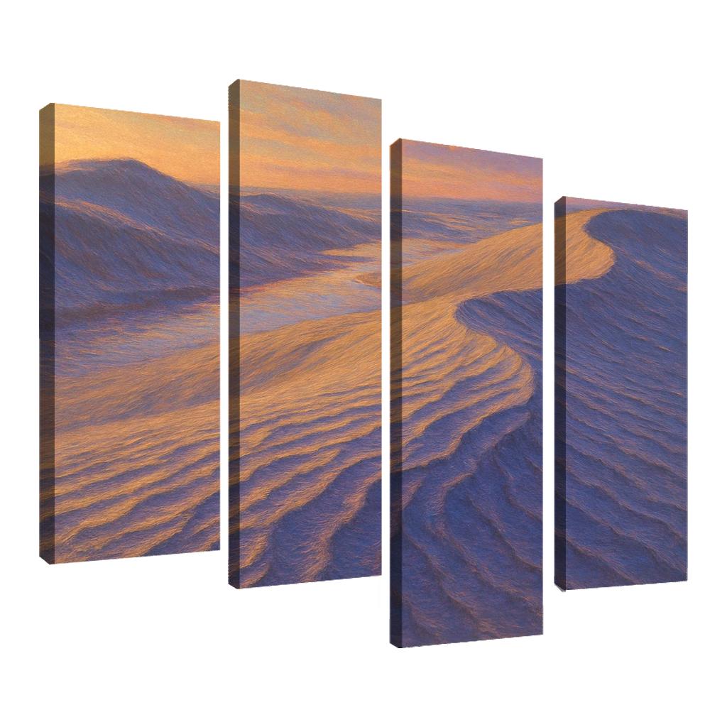 Silver Dunes At Golden Hour canvas paintings frame