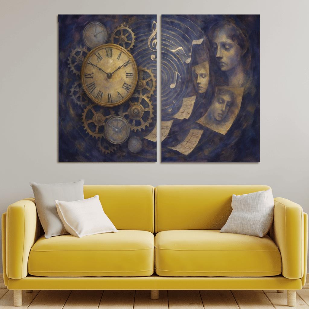 Clockwork Symphony Of Memory oil paintings frame