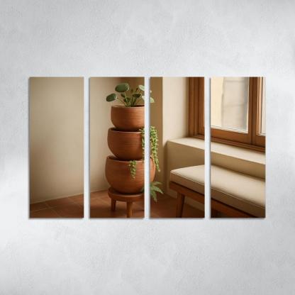 Textured Terracotta Tiered Planter art trends