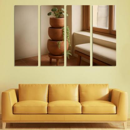 Textured Terracotta Tiered Planter art trends