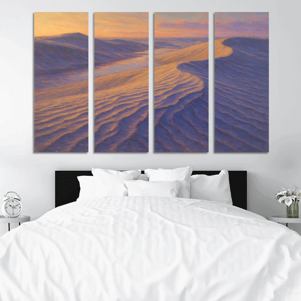 Silver Dunes At Golden Hour canvas paintings frame