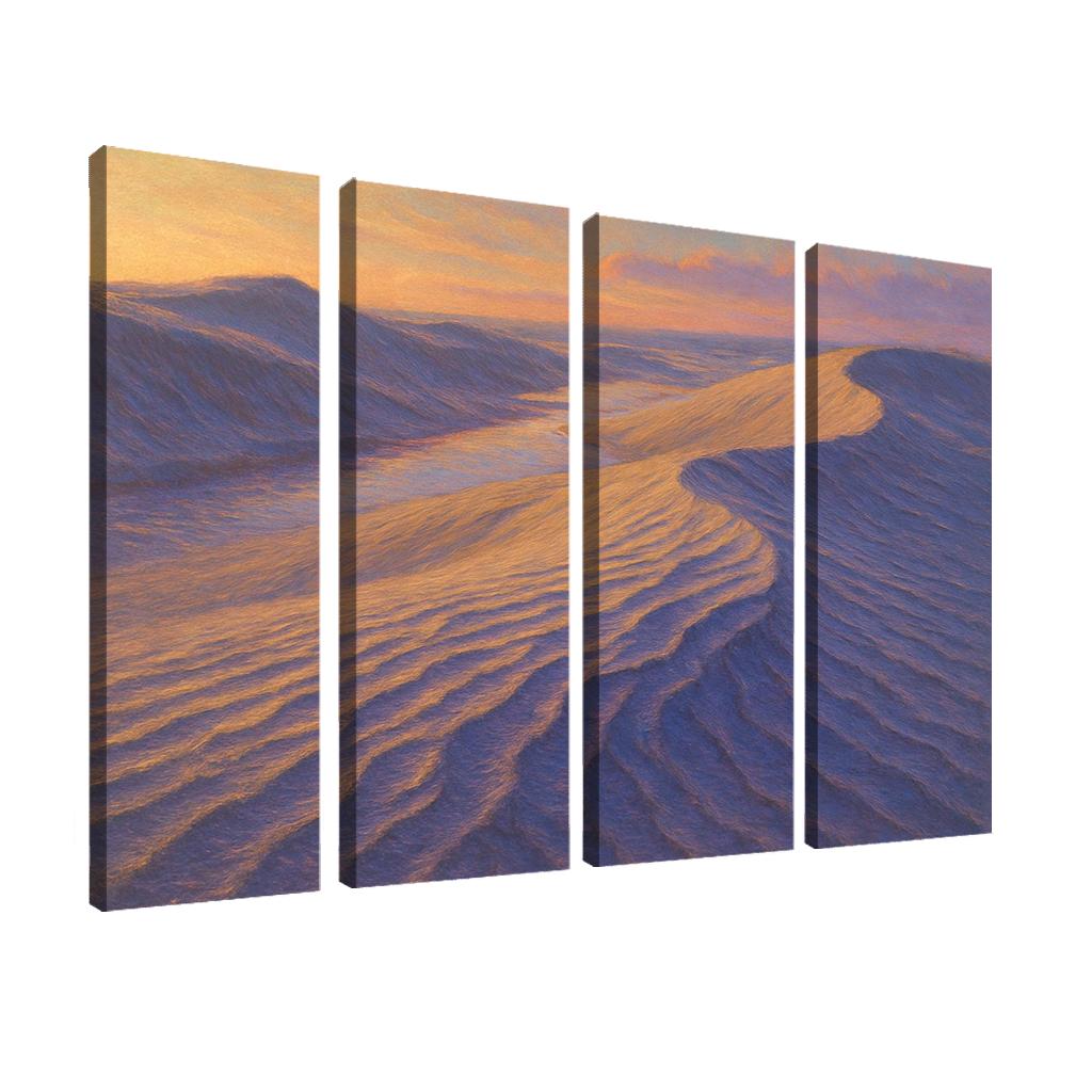 Silver Dunes At Golden Hour canvas paintings frame