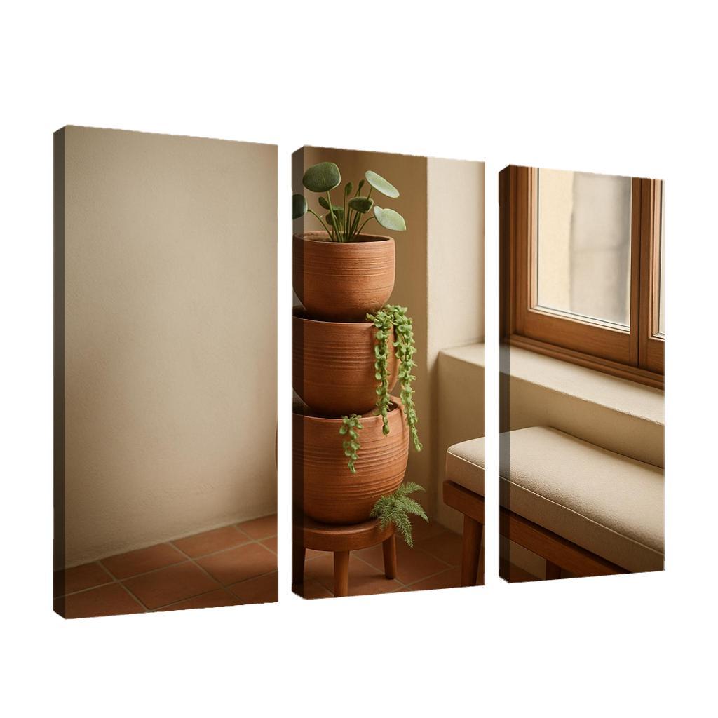 Textured Terracotta Tiered Planter art trends