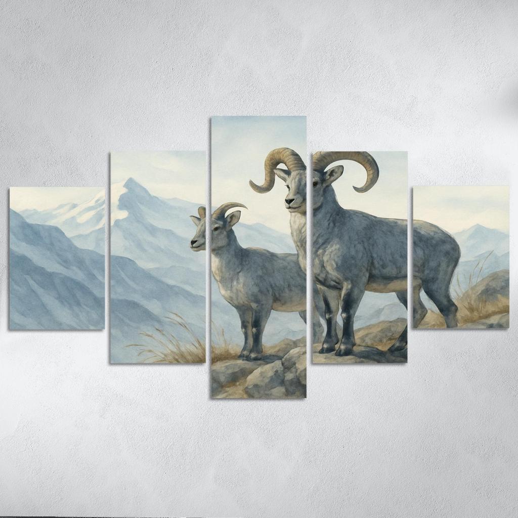 Himalayan Blue Sheep On Alpine Ridge art trends