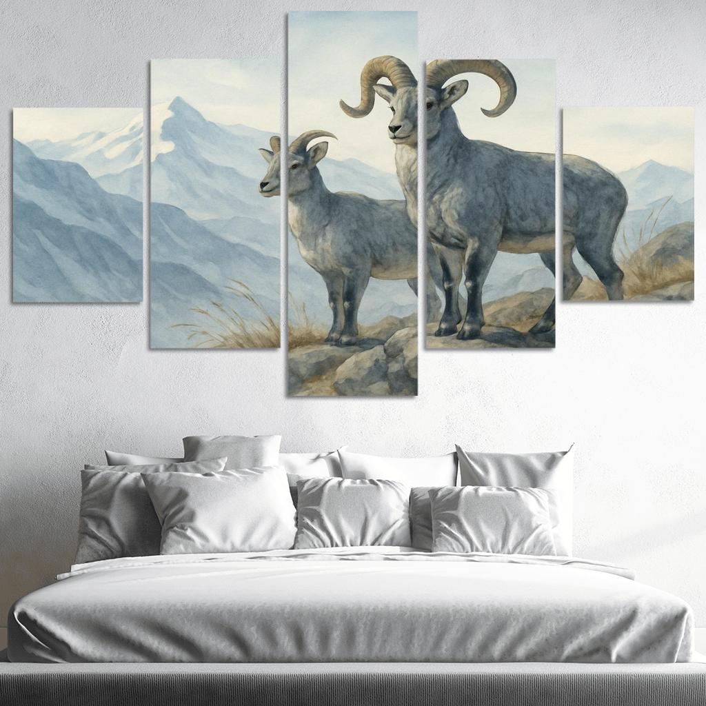 Himalayan Blue Sheep On Alpine Ridge art trends