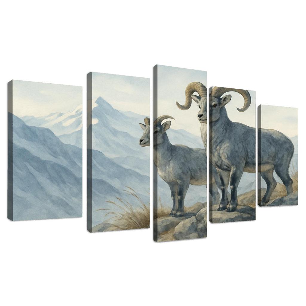 Himalayan Blue Sheep On Alpine Ridge art trends