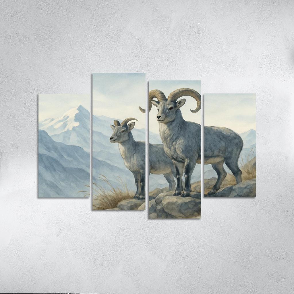 Himalayan Blue Sheep On Alpine Ridge art trends
