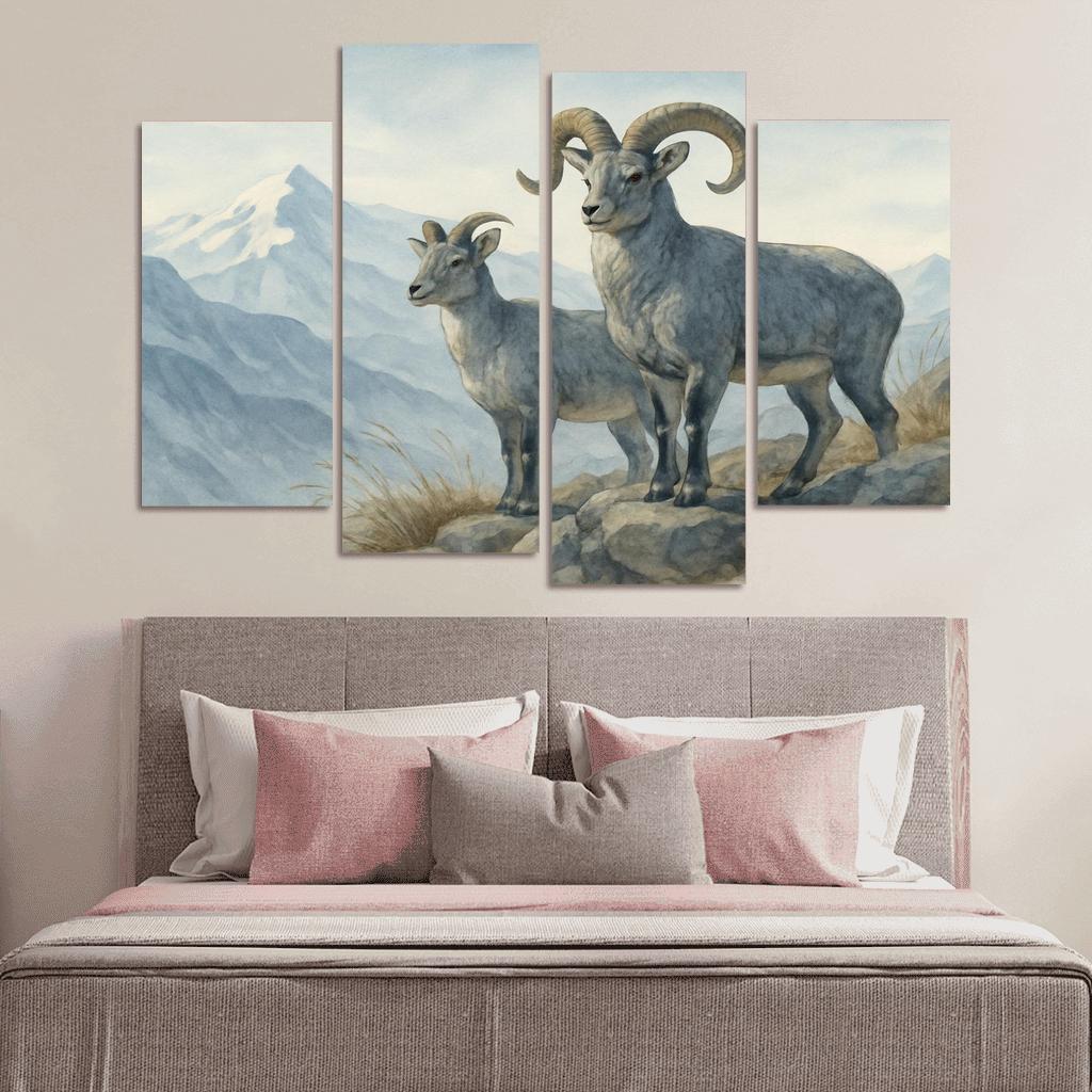 Himalayan Blue Sheep On Alpine Ridge art trends
