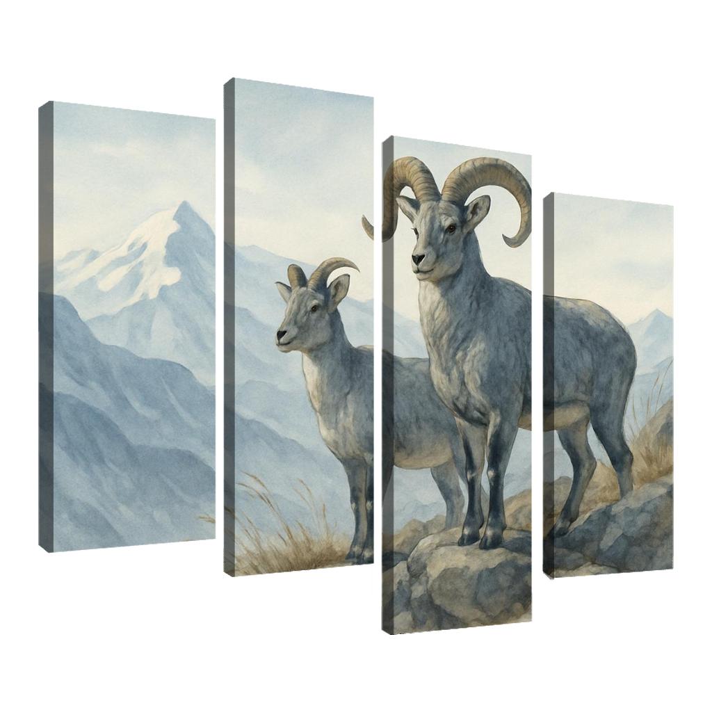 Himalayan Blue Sheep On Alpine Ridge art trends