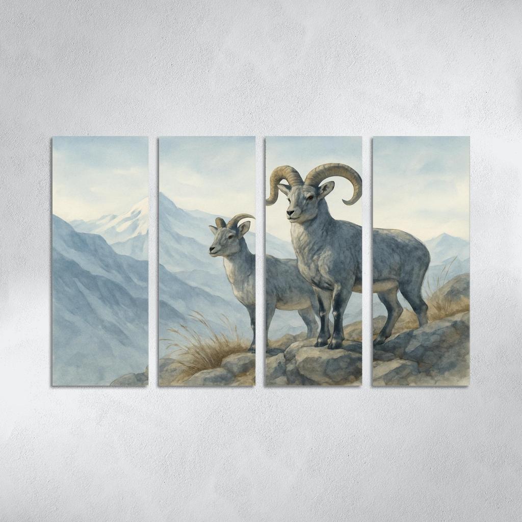 Himalayan Blue Sheep On Alpine Ridge art trends