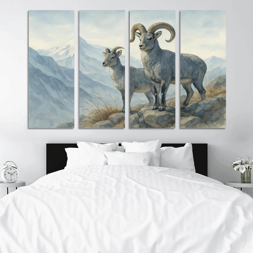 Himalayan Blue Sheep On Alpine Ridge art trends