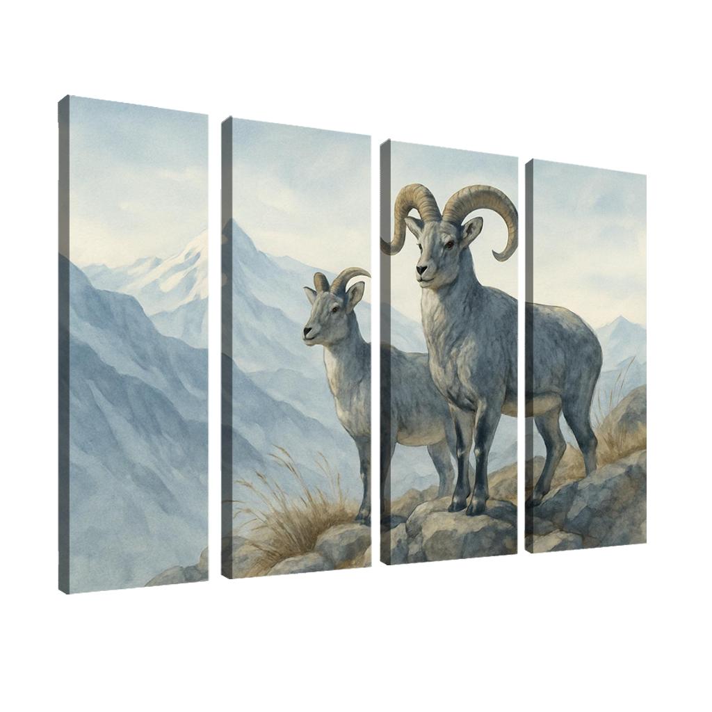 Himalayan Blue Sheep On Alpine Ridge art trends