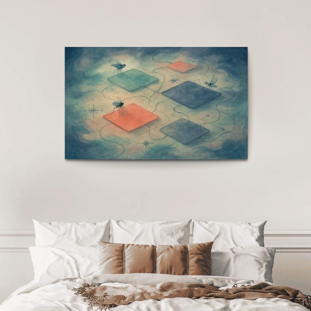 Cartography Of Forgotten Colors custom paintings frame