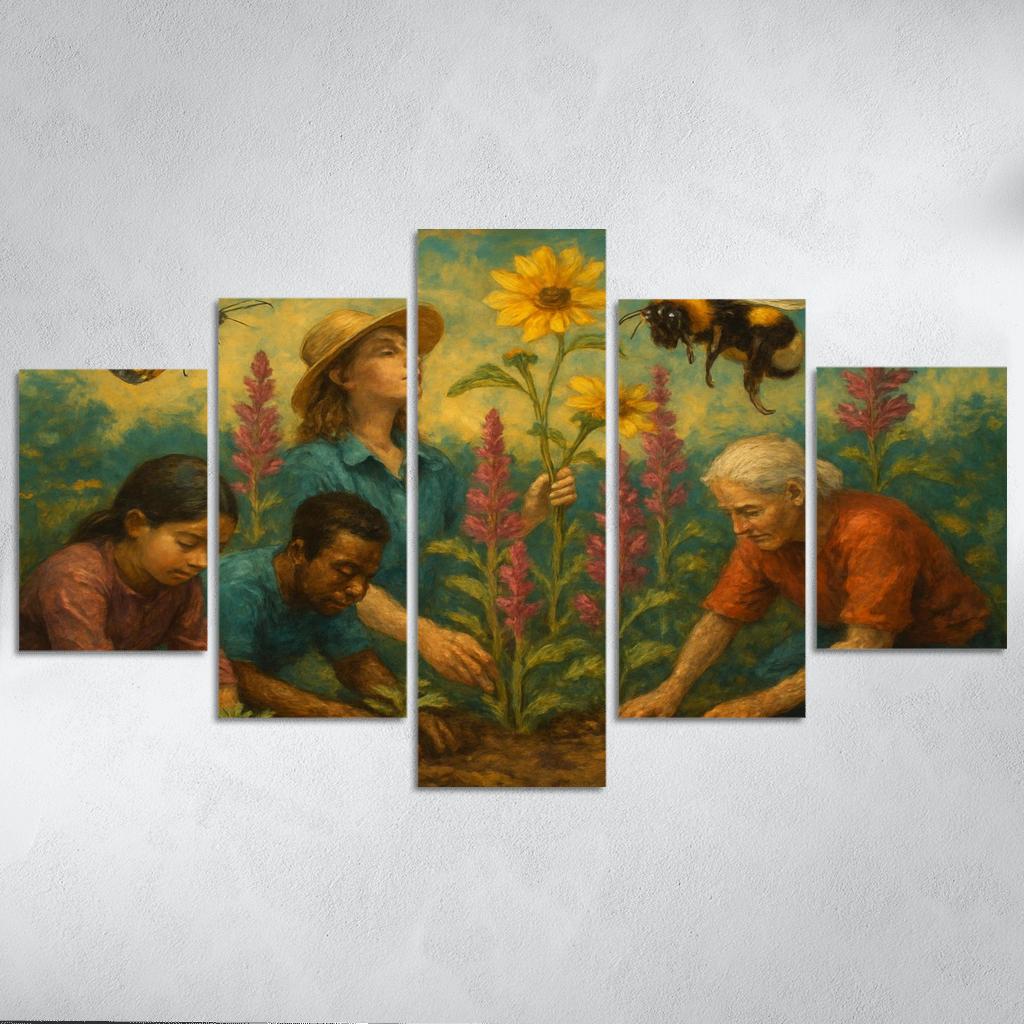 Pollinator Guardians custom paintings frame
