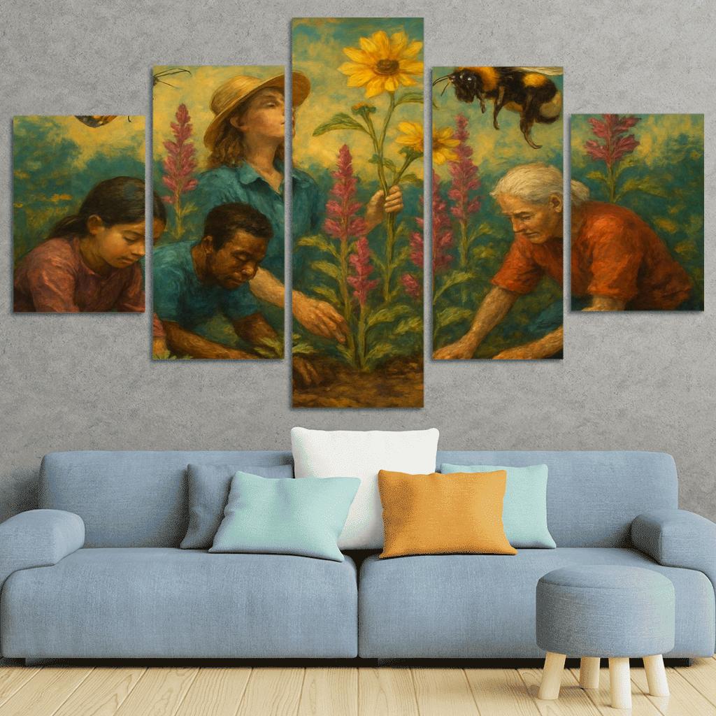 Pollinator Guardians custom paintings frame