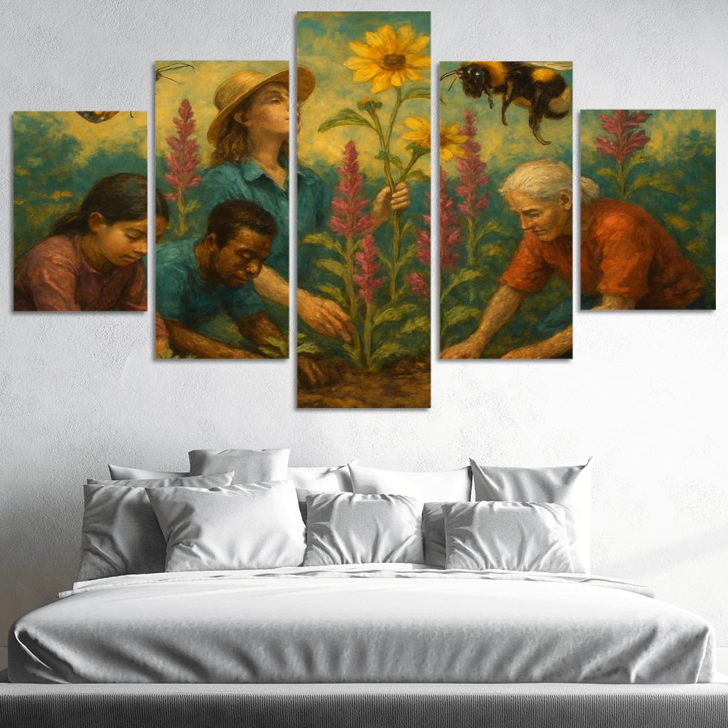 Pollinator Guardians custom paintings frame