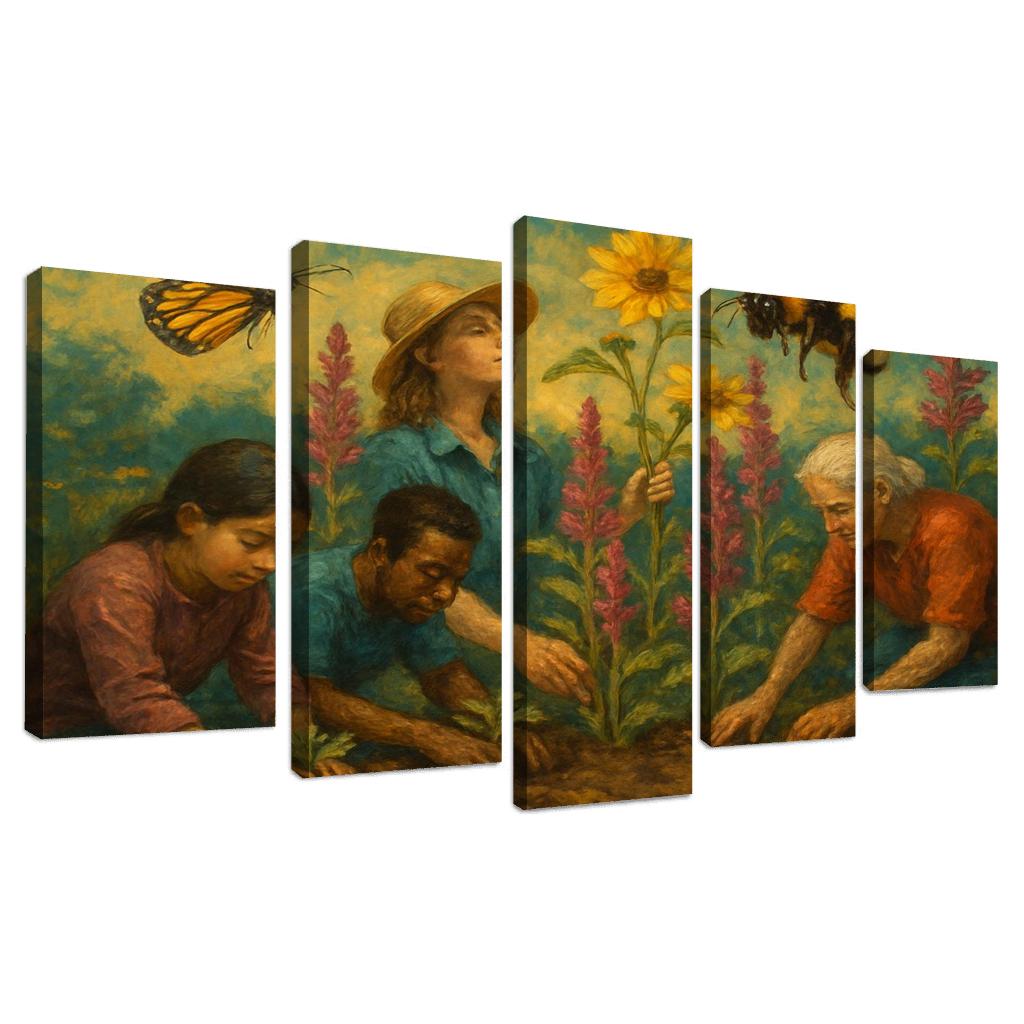 Pollinator Guardians custom paintings frame