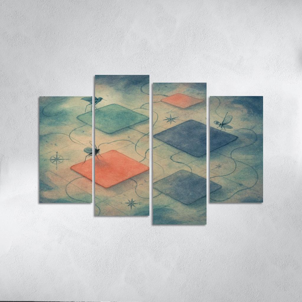 Cartography Of Forgotten Colors custom paintings frame