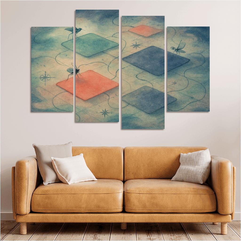 Cartography Of Forgotten Colors custom paintings frame