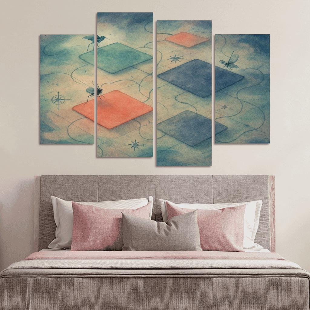 Cartography Of Forgotten Colors custom paintings frame