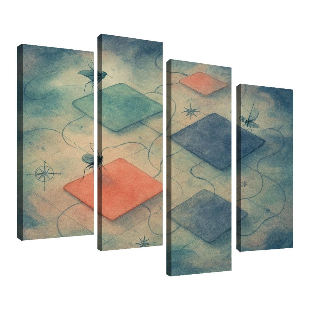 Cartography Of Forgotten Colors custom paintings frame