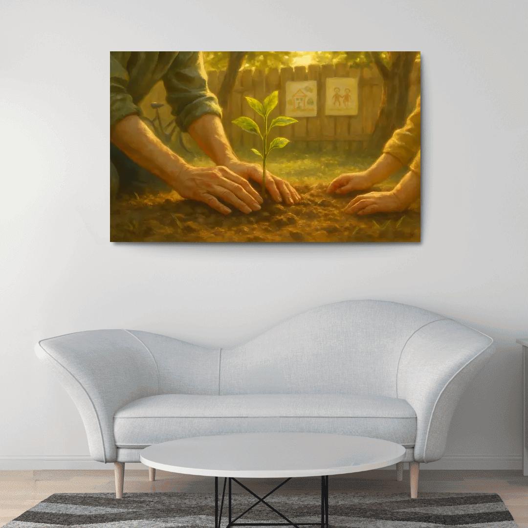 A Mothers Garden Of Small Triumphs multi-panel paintings