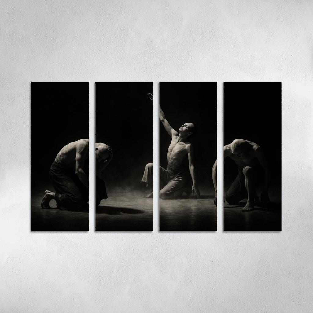 Butoh Shadow Theater canvas paintings frame