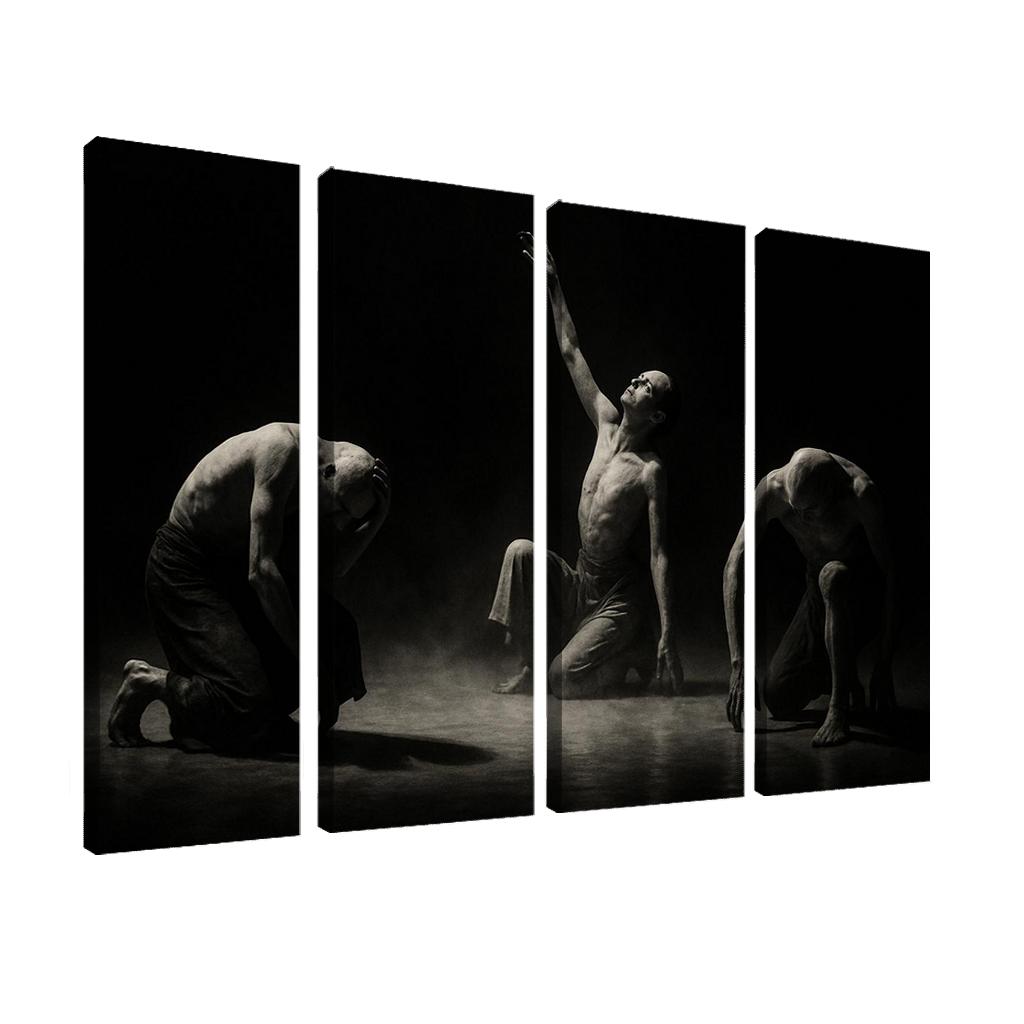Butoh Shadow Theater canvas paintings frame