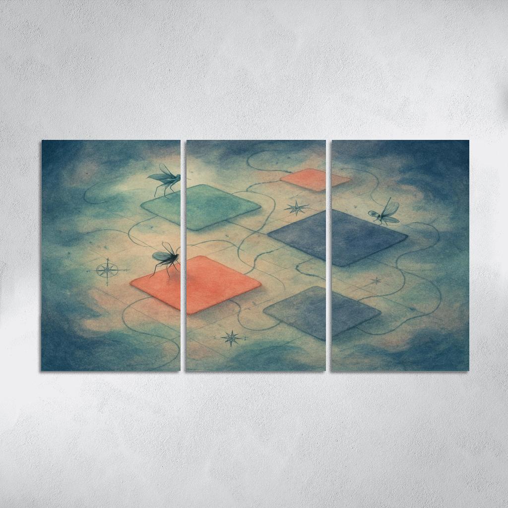 Cartography Of Forgotten Colors custom paintings frame
