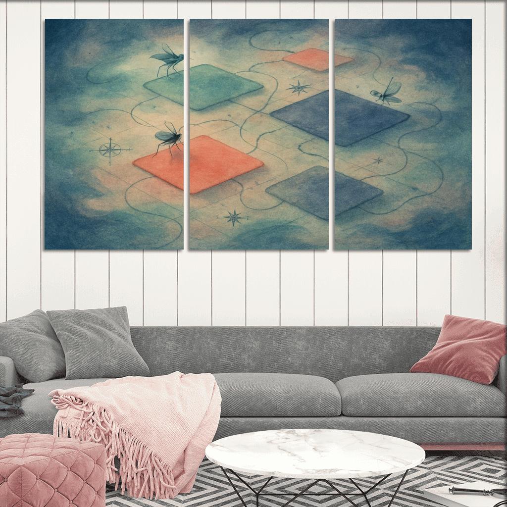 Cartography Of Forgotten Colors custom paintings frame