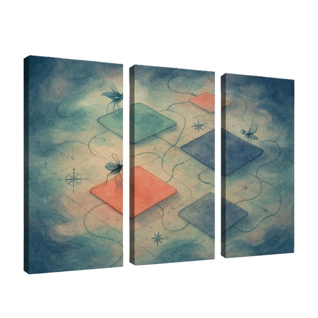 Cartography Of Forgotten Colors custom paintings frame