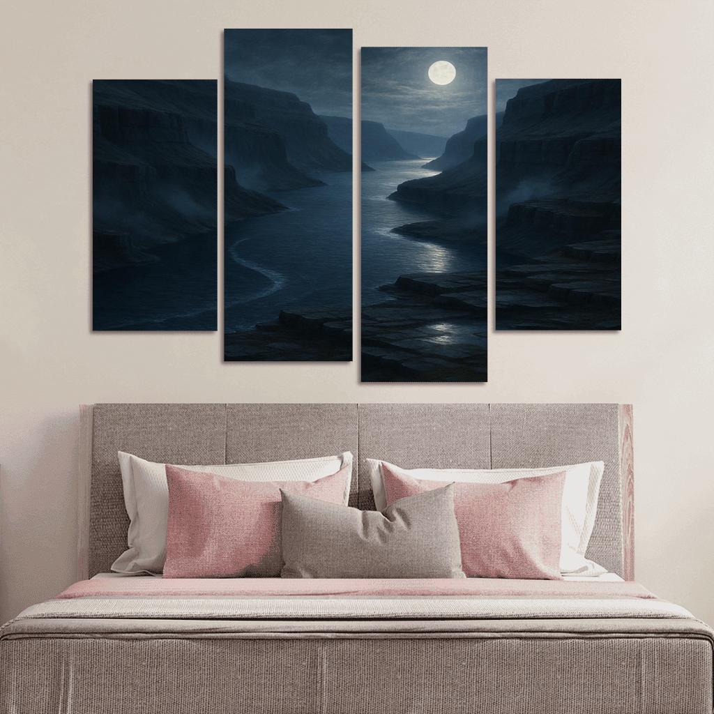Moonlit Serpentine Fjord decor