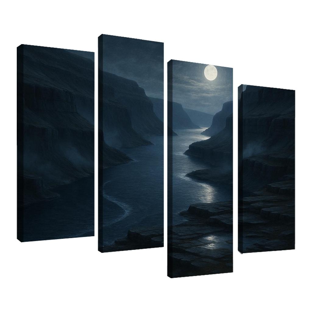 Moonlit Serpentine Fjord decor