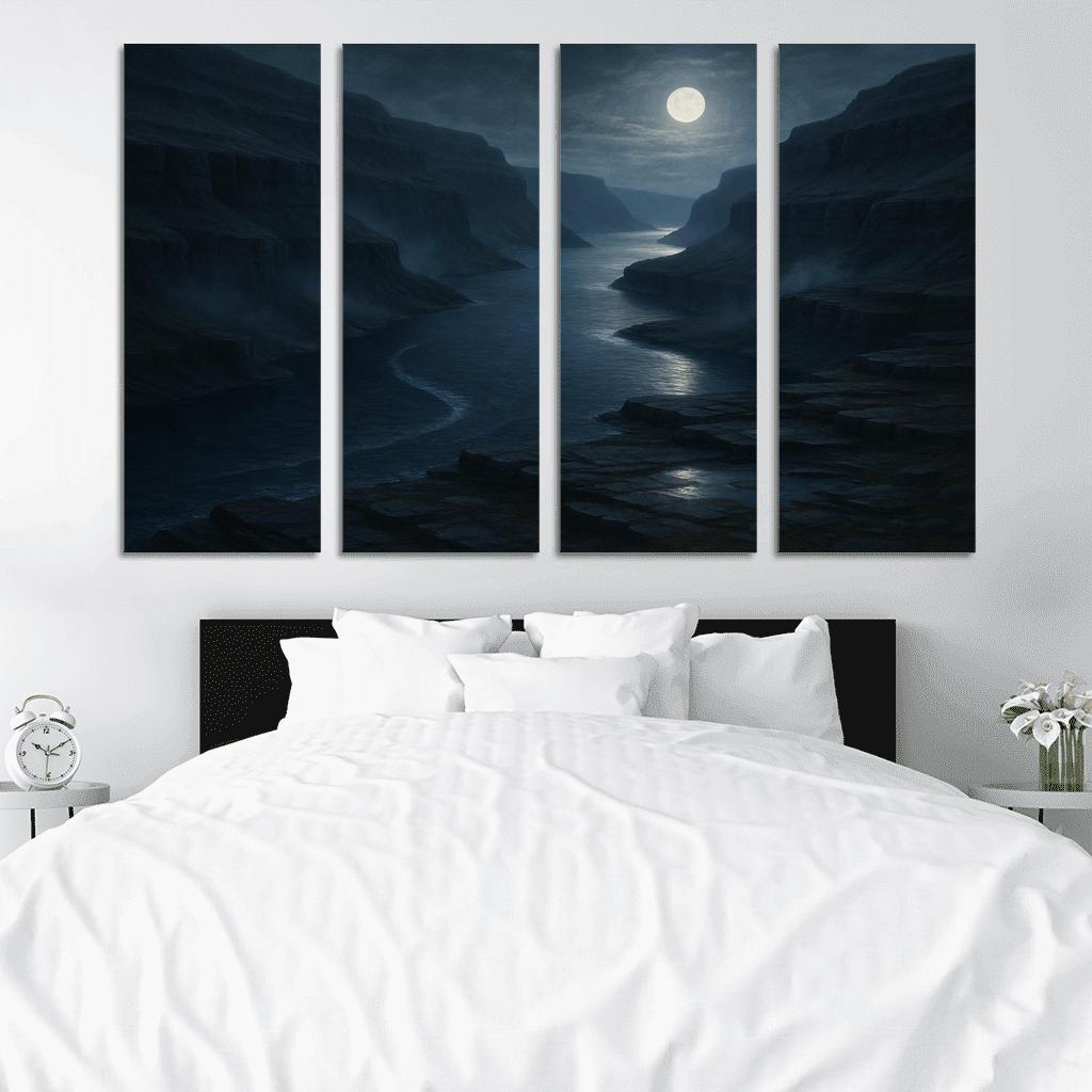 Moonlit Serpentine Fjord decor