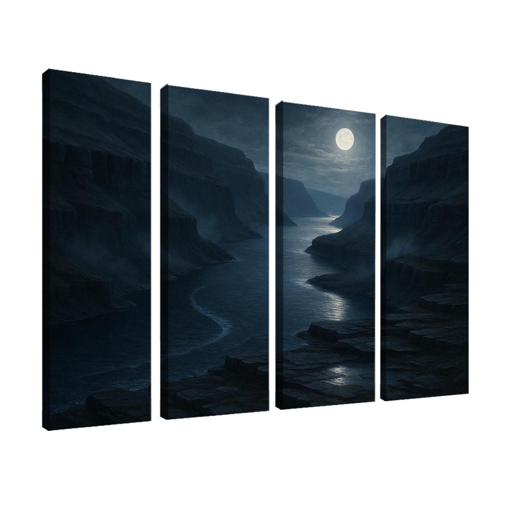 Moonlit Serpentine Fjord decor