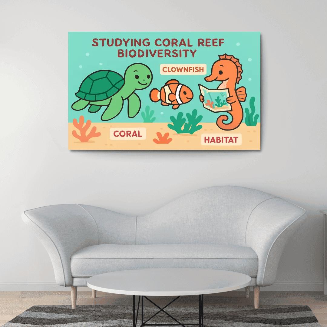 Coral Reef Science Club modern paintings frame