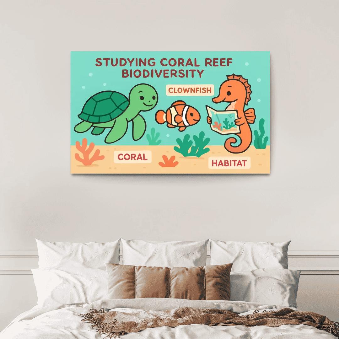 Coral Reef Science Club modern paintings frame