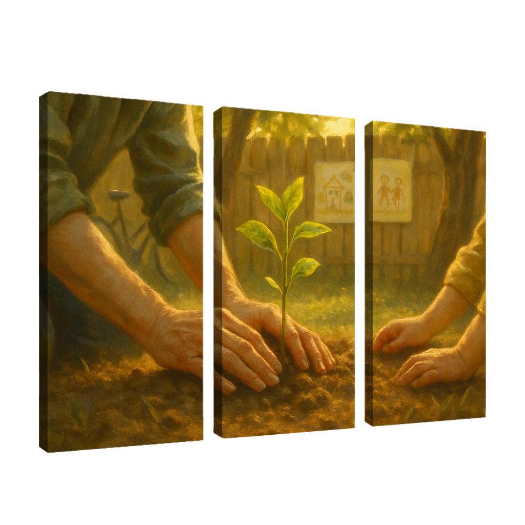 A Mothers Garden Of Small Triumphs multi-panel paintings