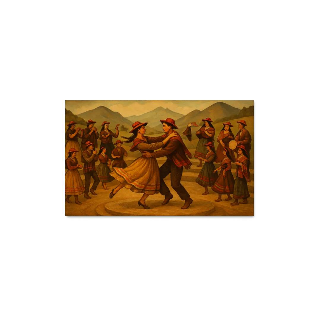 Bambuco Andes Folk Ballet modern paintings frame