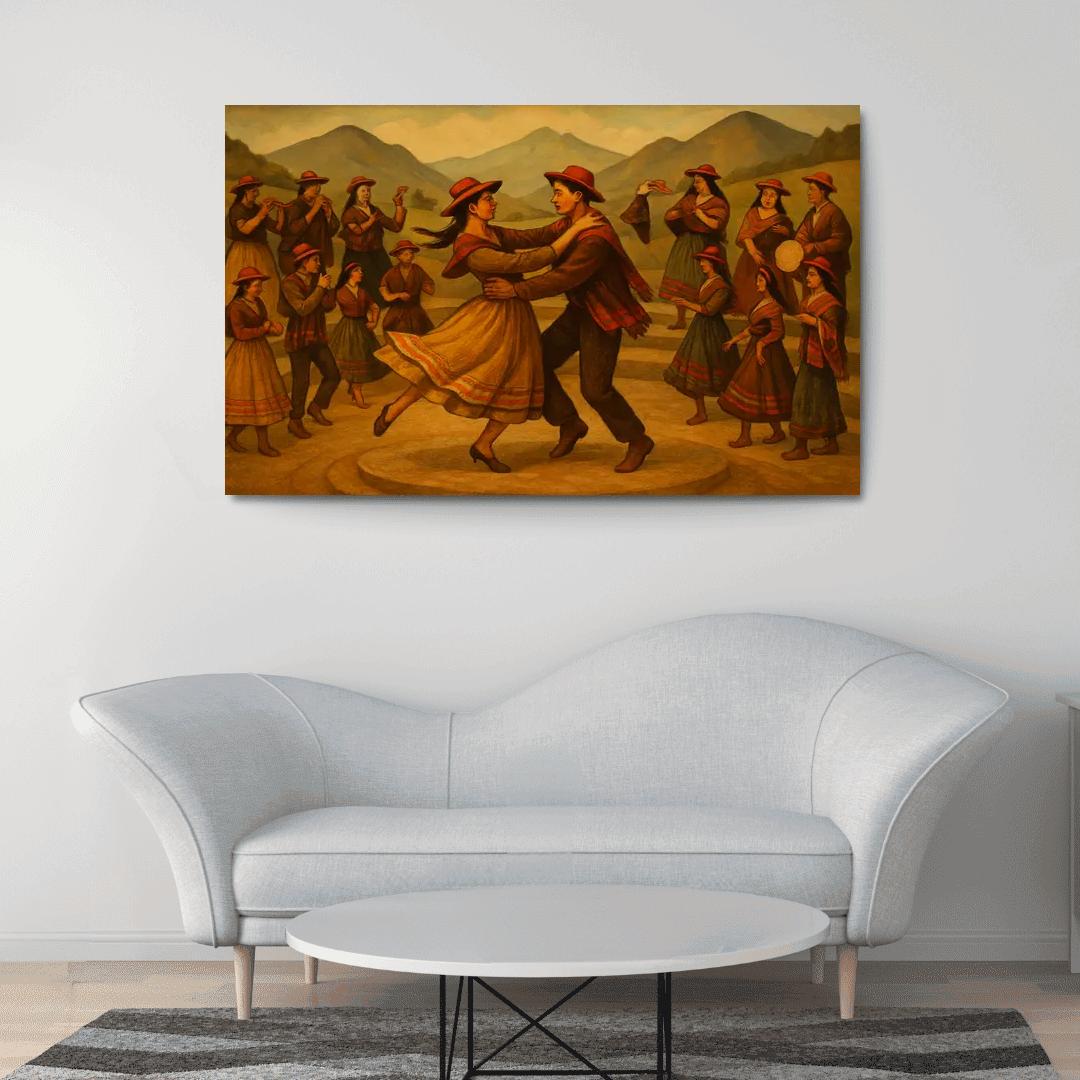 Bambuco Andes Folk Ballet modern paintings frame