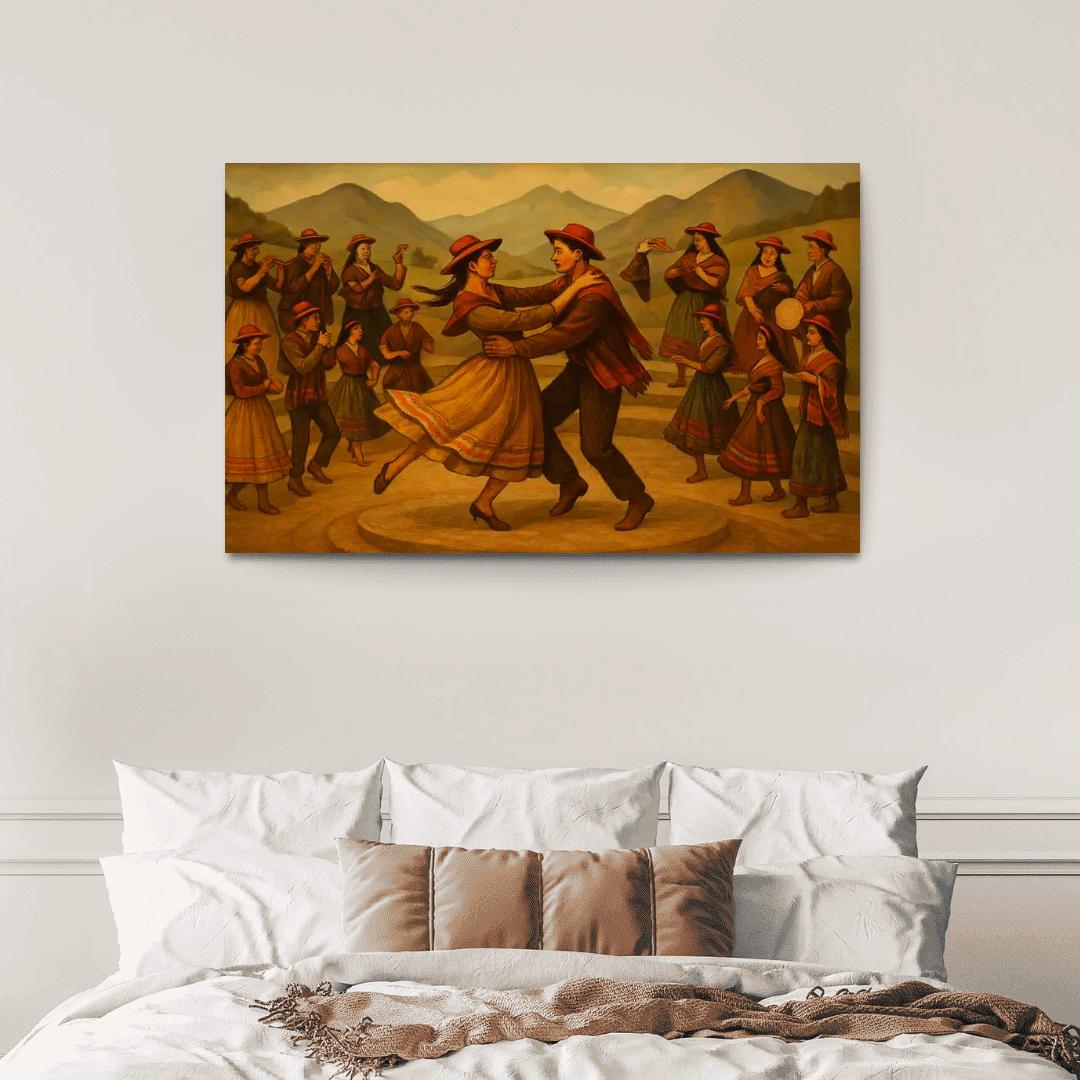 Bambuco Andes Folk Ballet modern paintings frame