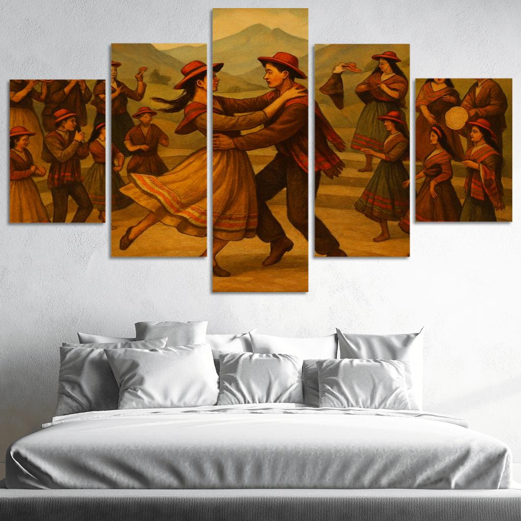Bambuco Andes Folk Ballet modern paintings frame