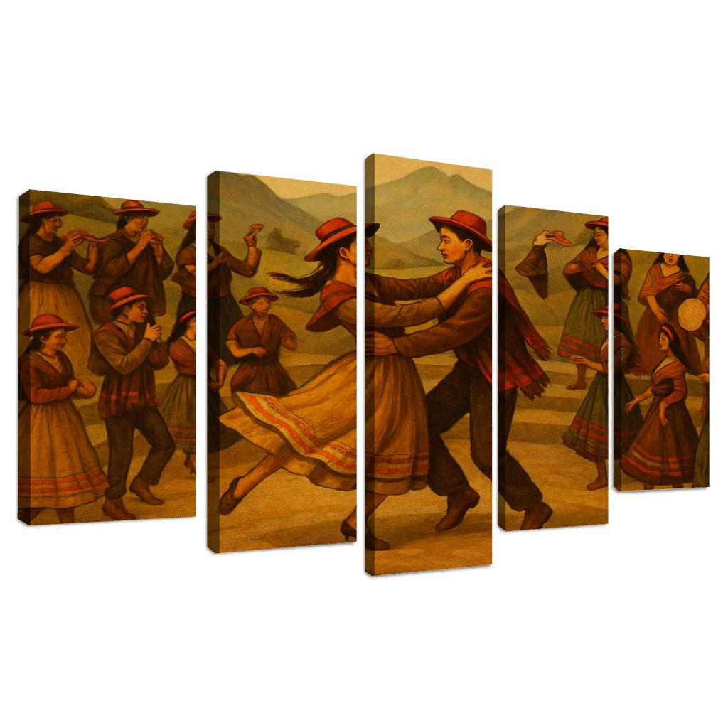 Bambuco Andes Folk Ballet modern paintings frame