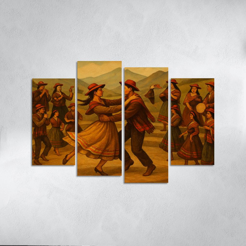 Bambuco Andes Folk Ballet modern paintings frame