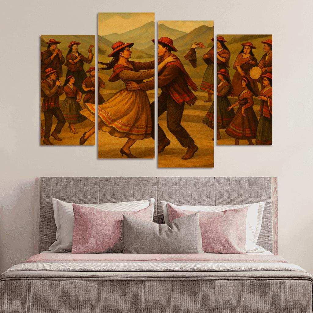 Bambuco Andes Folk Ballet modern paintings frame