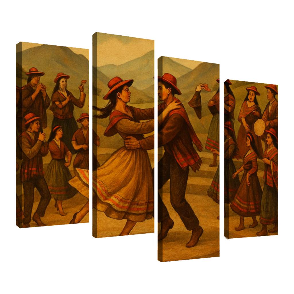Bambuco Andes Folk Ballet modern paintings frame